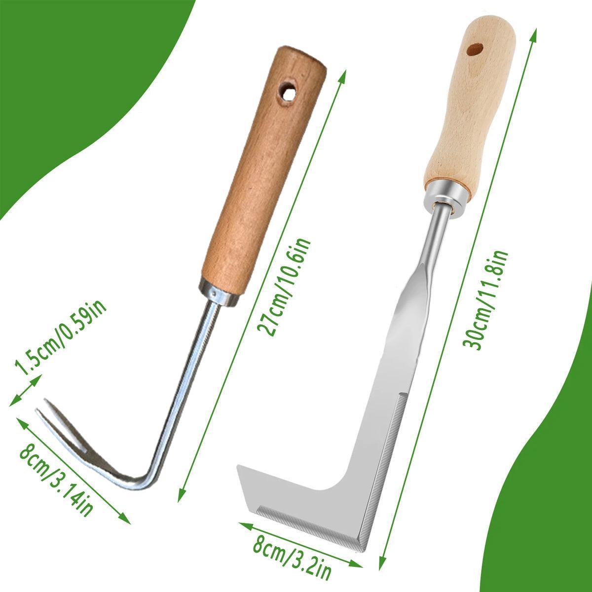 Weeding Hand Tool Forked Hook or L-Shaped Knife Manganese Steel Garden Tool