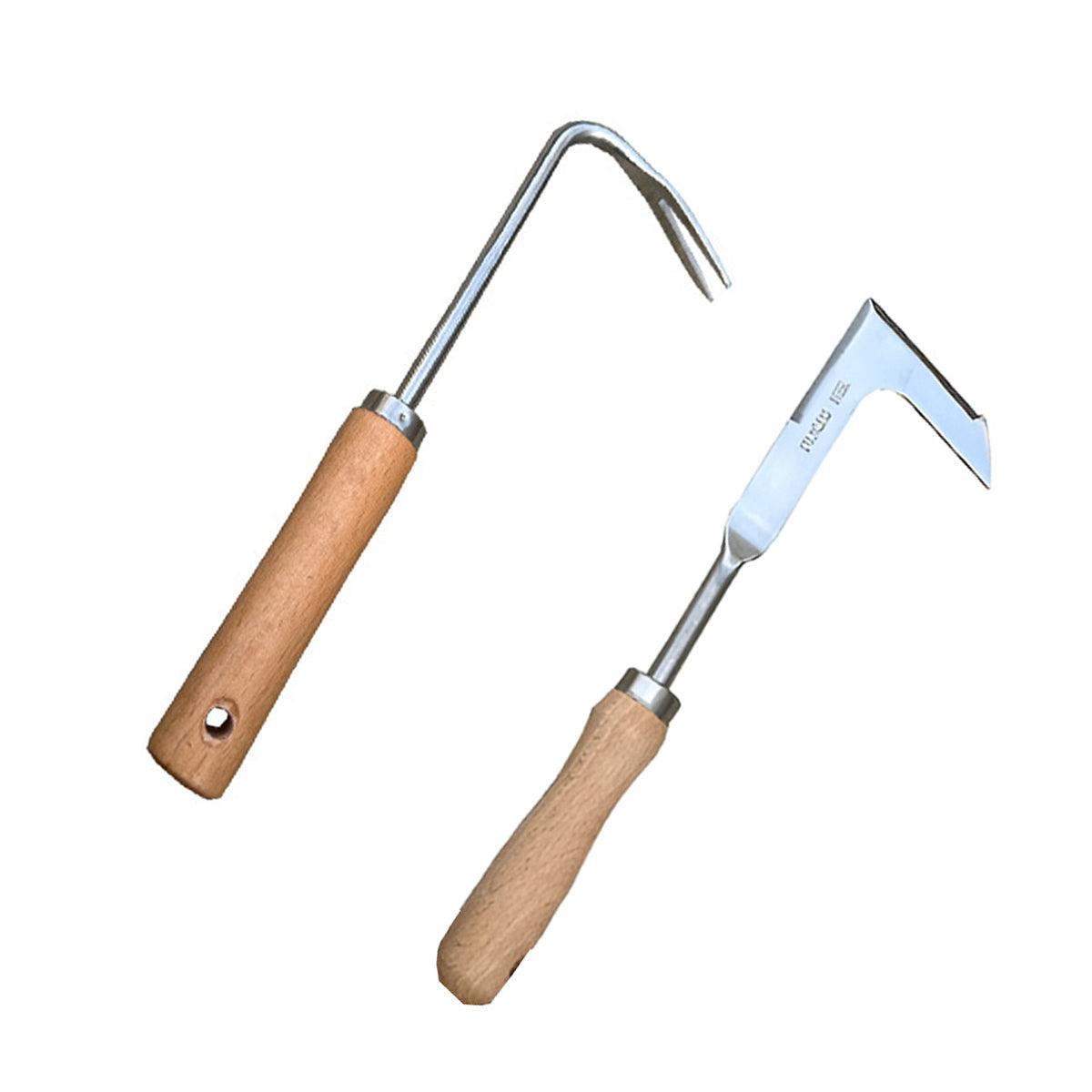 Weeding Hand Tool Forked Hook or L-Shaped Knife Manganese Steel Garden Tool