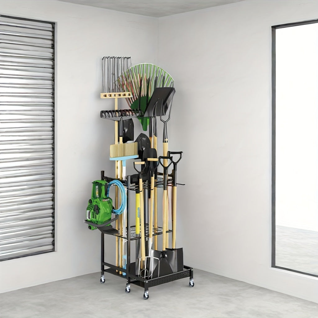 NNETM Garage Garden Tool Organizer with Hooks