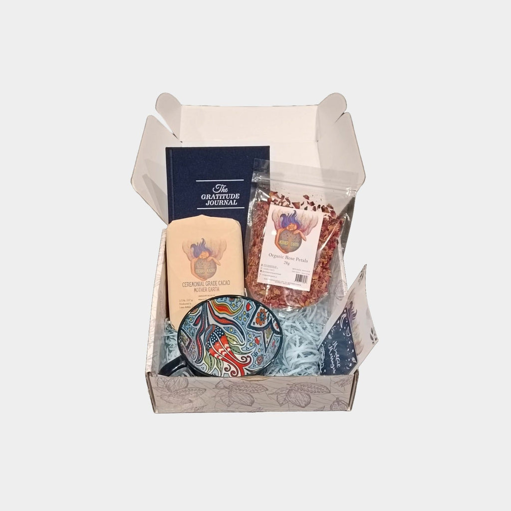 Gratitude Cacao Gift Box | Cacao, Rose, Journal & Mug